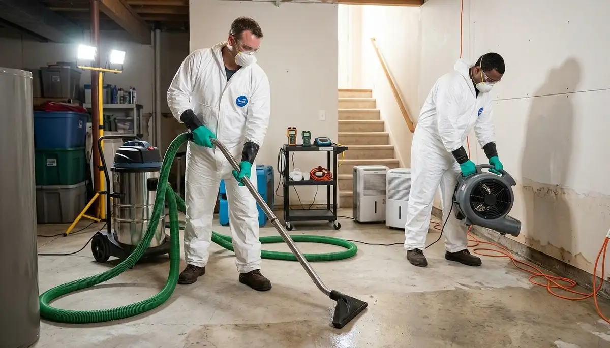 Basement flood cleanup in Sterling Heights, MI for water-damage restoration service