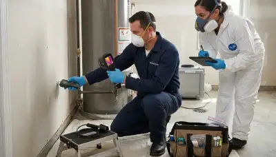 Mold inspection for water damage in Sterling Heights, MI home by a professional technician