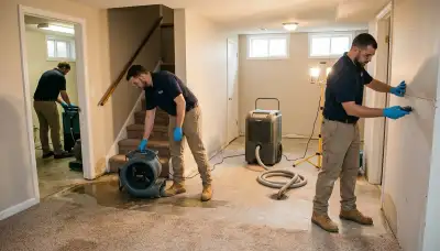Water damage restoration team serving Sterling Heights, MI with professional cleanup and drying equipment