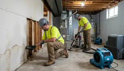 Water damage restoration team in Sterling Heights, MI providing cleanup and drying services