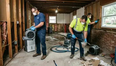 Water damage restoration team serving Sterling Heights, MI with professional cleanup equipment