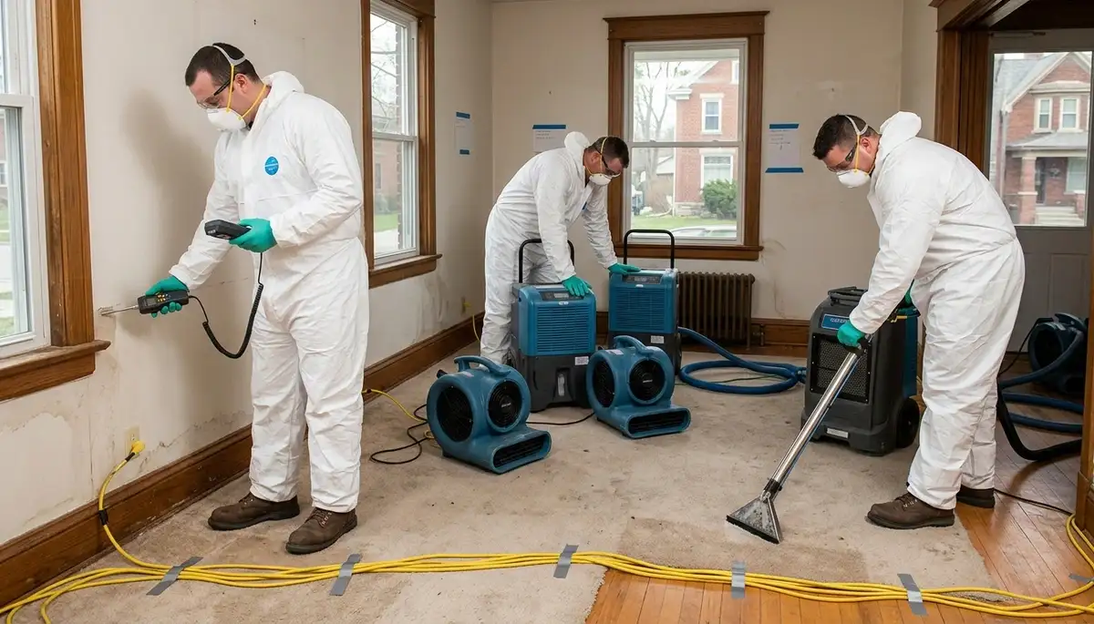 Water-damage restoration team serving Sterling Heights, MI for water cleanup and drying services
