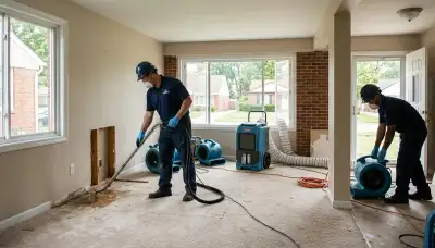 Water damage restoration crew serving Sterling Heights, MI for rapid cleanup and drying